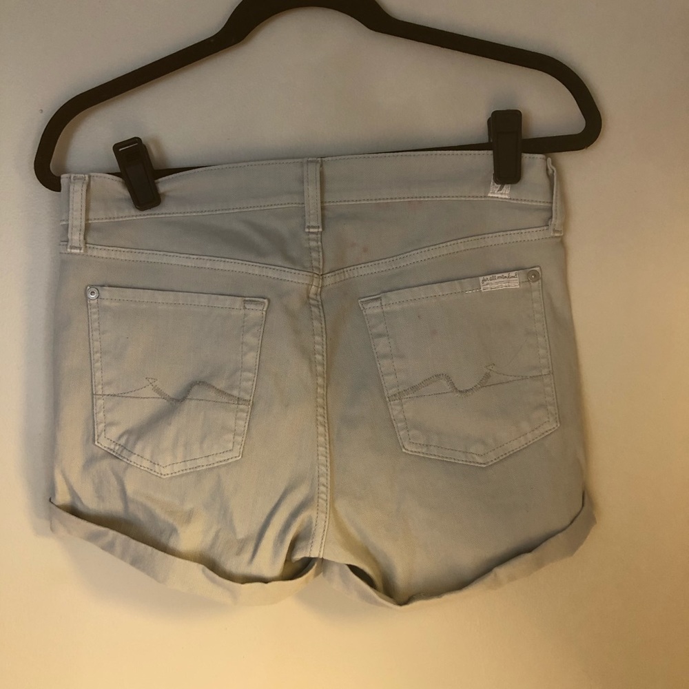 7 for All Mankind Denim Shorts (blue/grey) Size 27